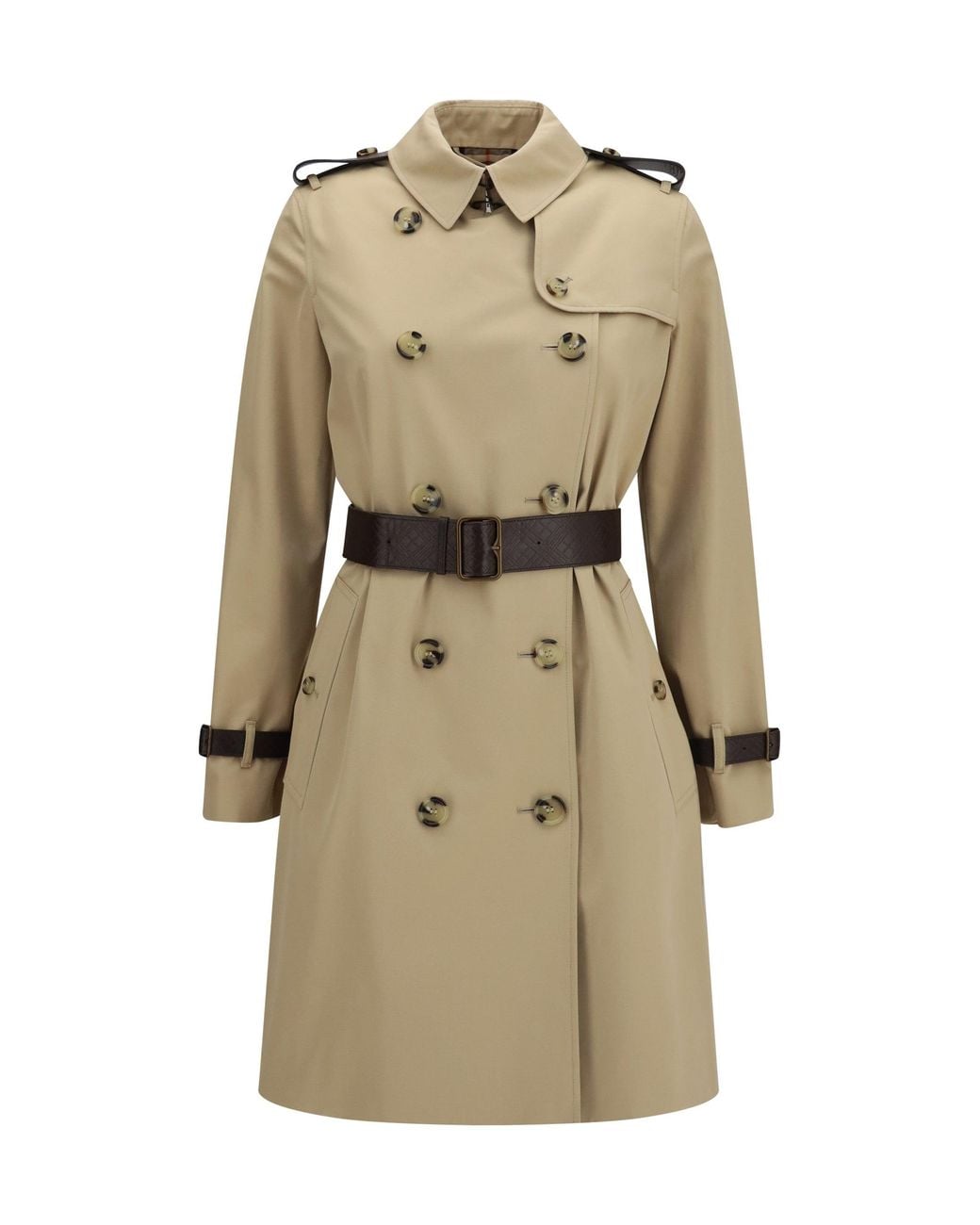 Burberry Natural Kensington Midi Leather Trench