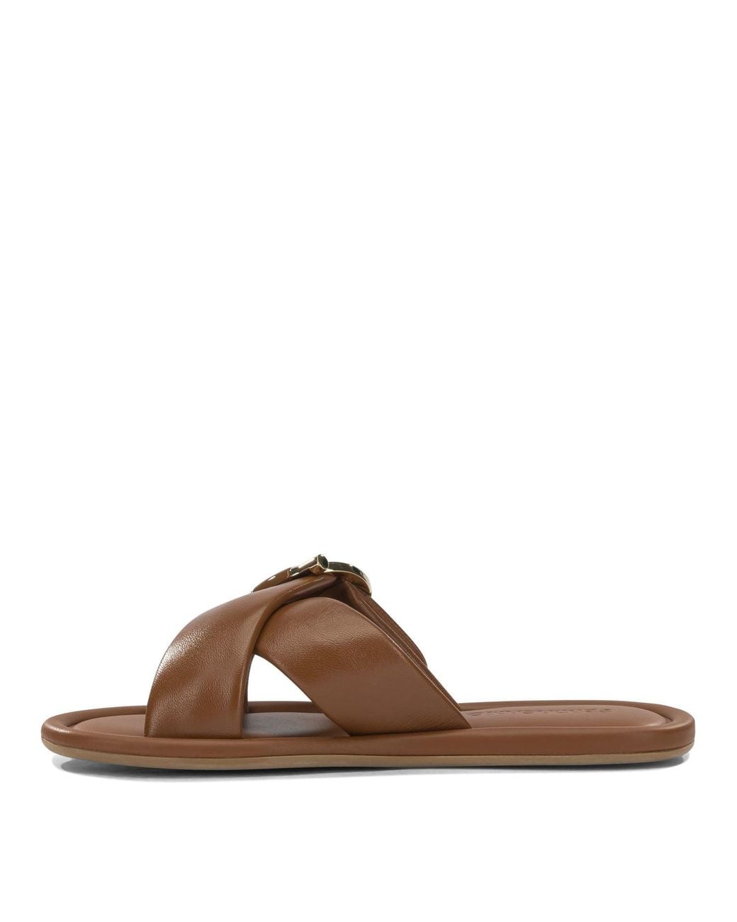 Ferragamo Brown "Elyzia" Slides
