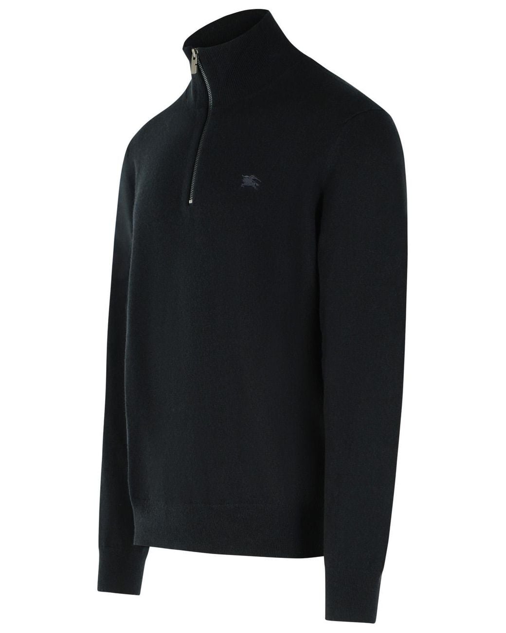 Burberry Black Cashmere Blend Funnel Neck Sweater for men