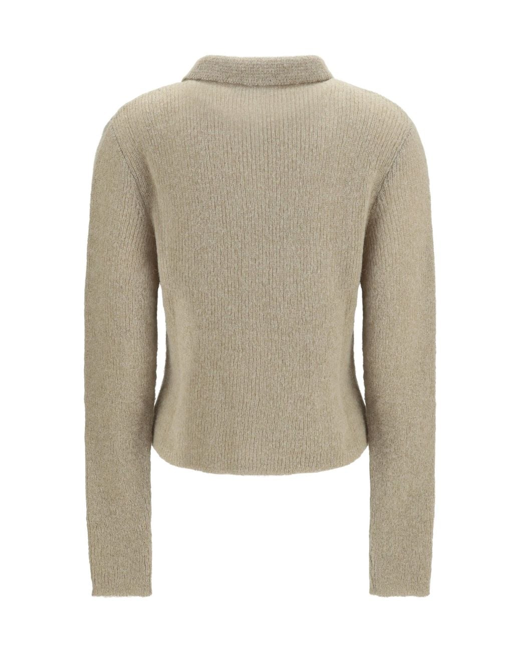 Our Legacy Natural Polo Collar Sweater With Buttons
