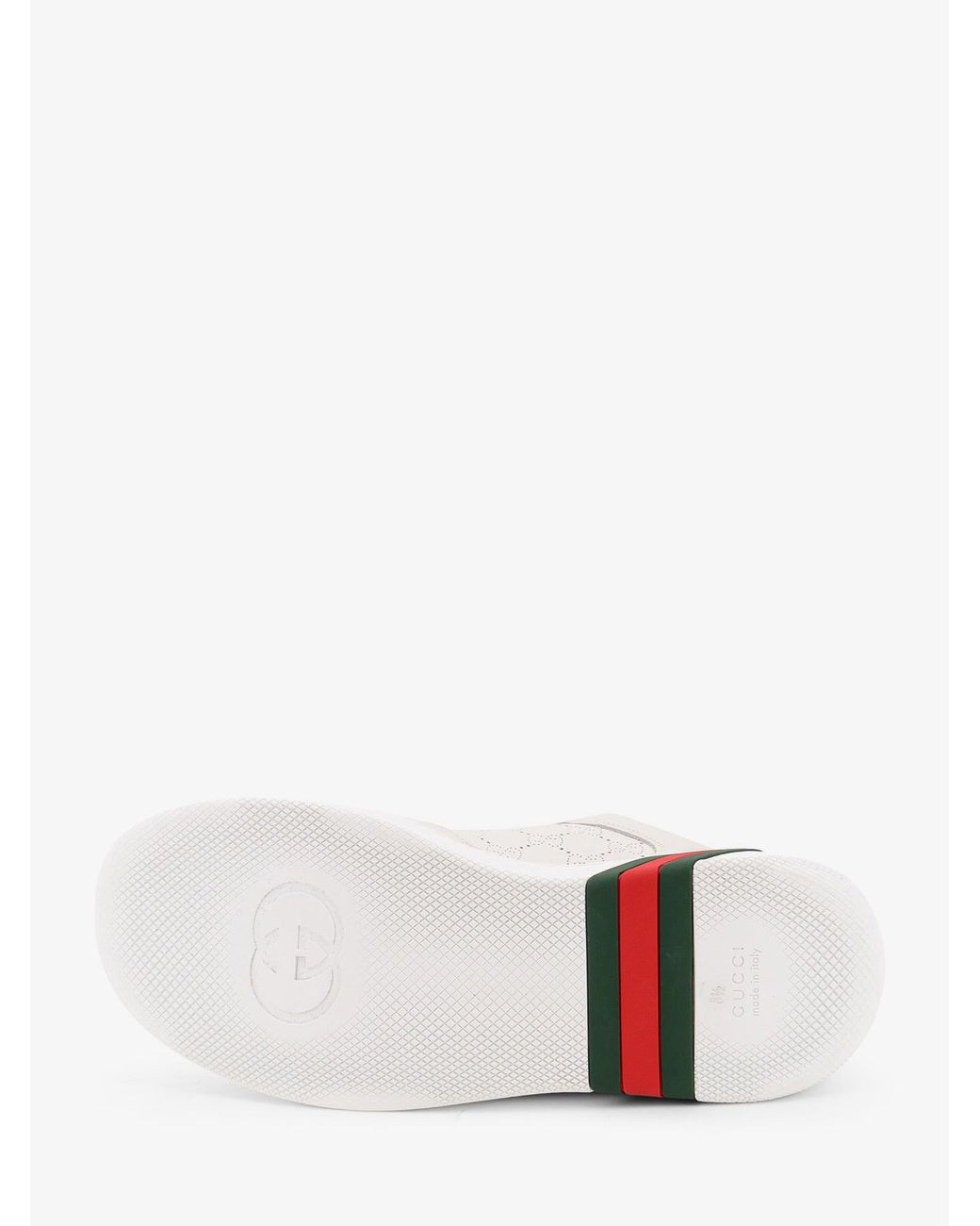 Gucci White Screener Leather Sneakers for men