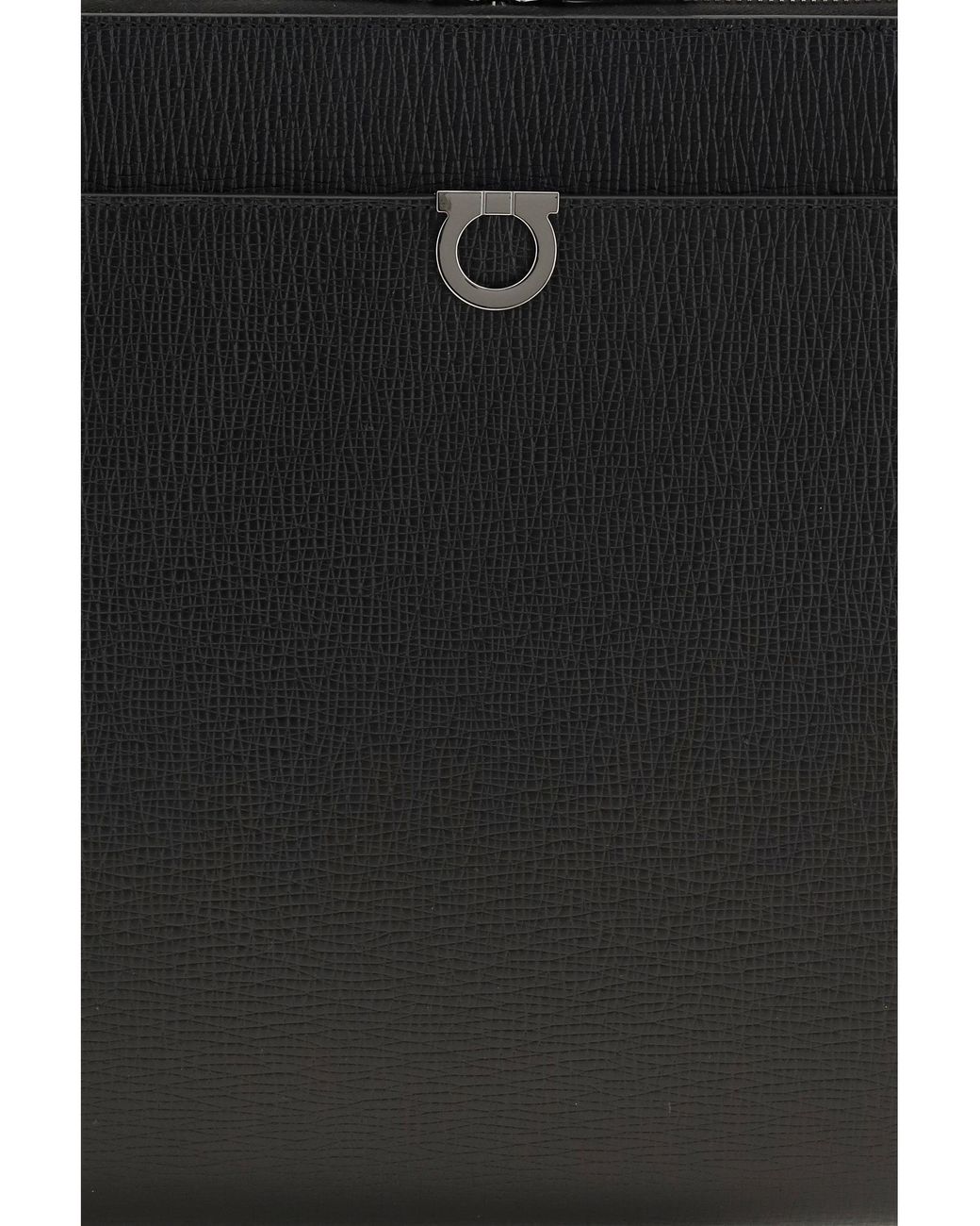 Ferragamo Black Gancini Document Holder for men