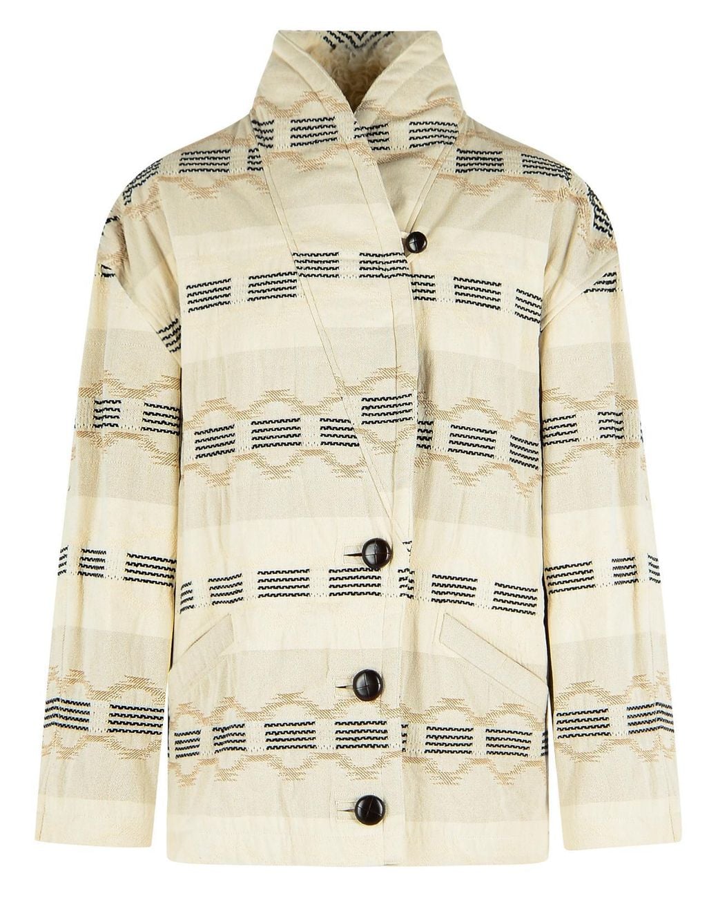 Isabel Marant Natural 'Quayla' Cotton Blend Jacket