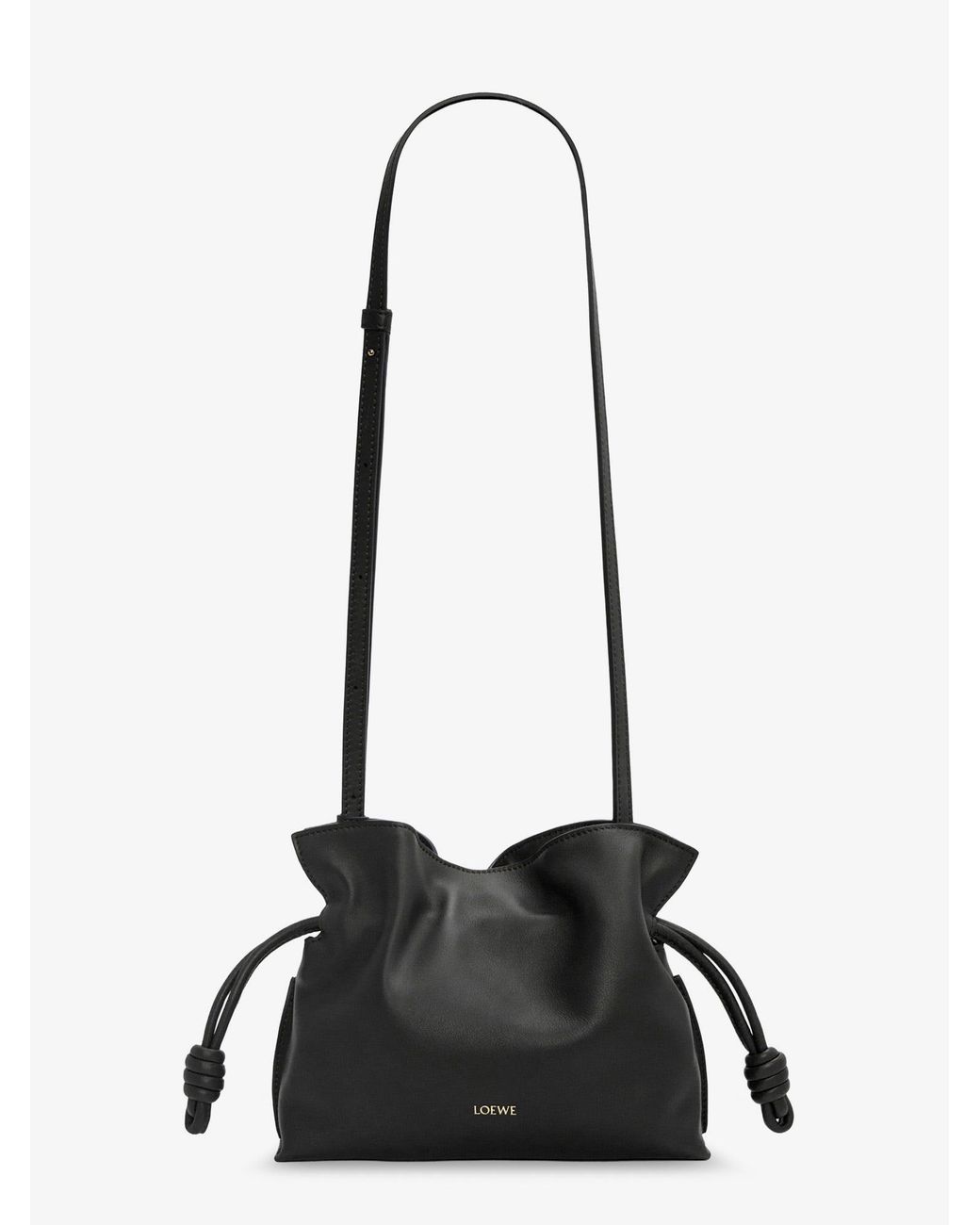 Loewe Black Flamenco Leather Clutch