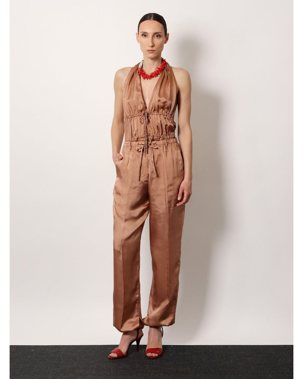 Dries Van Noten Natural Penra Viscose Trousers