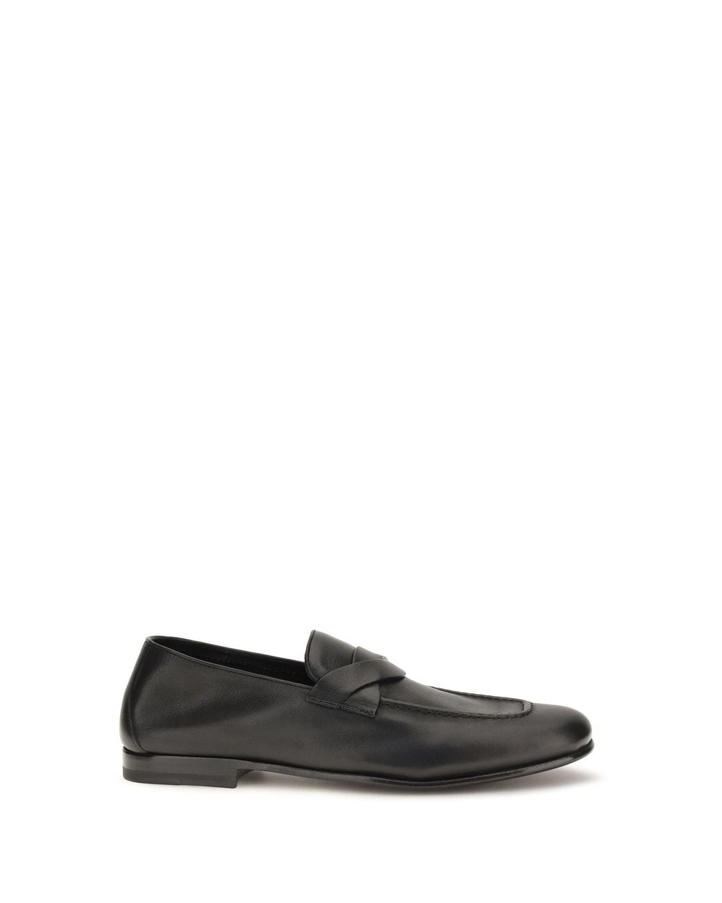 Tom Ford White Tom Ford Woven Strap Calf Leather Loafer for men