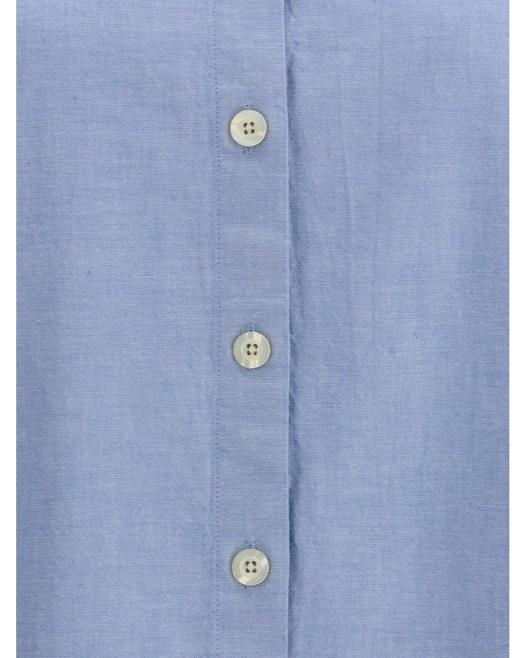 Deperlu Blue Oversized Shirt