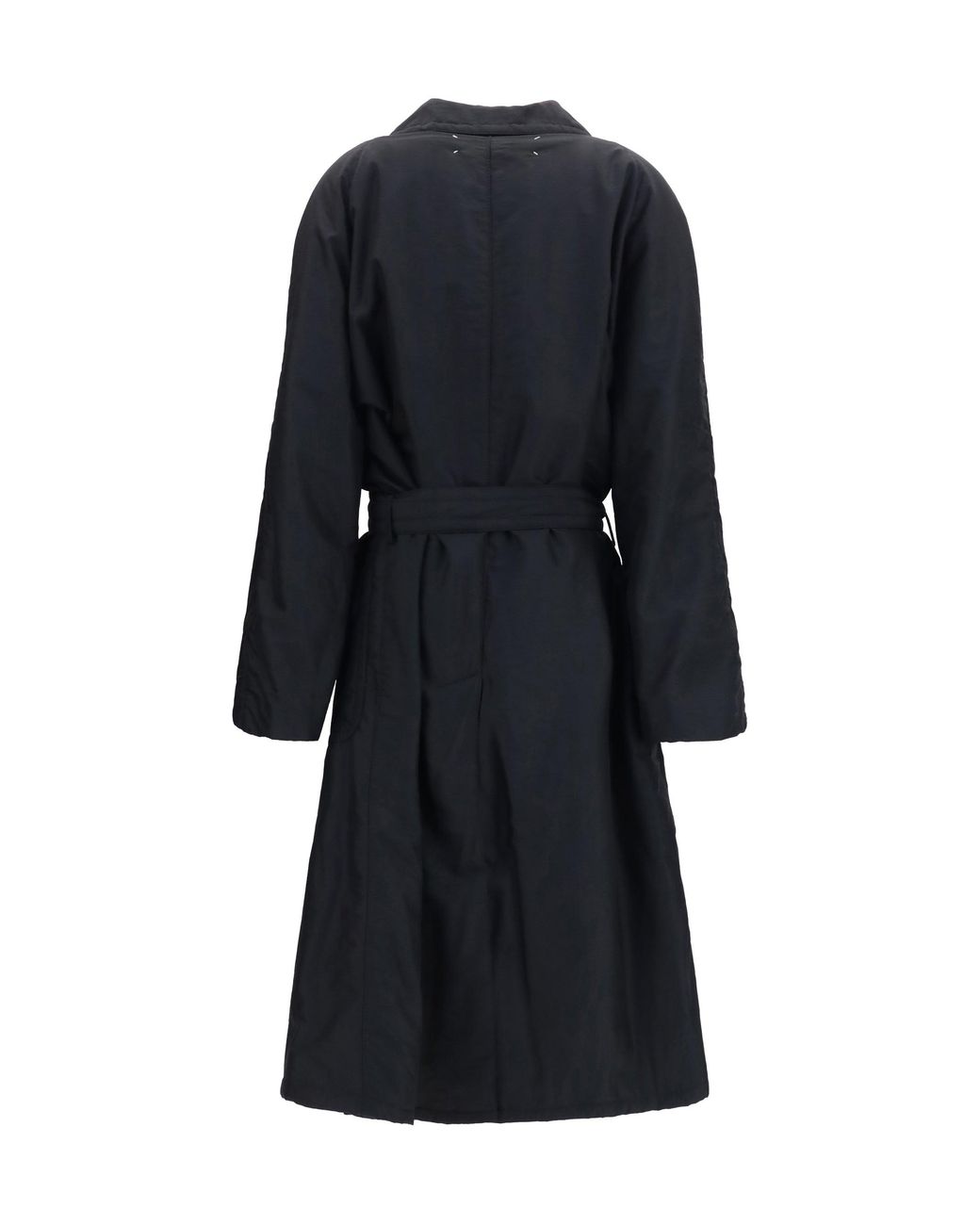 Margiela Black Double-Breasted Belted Coat