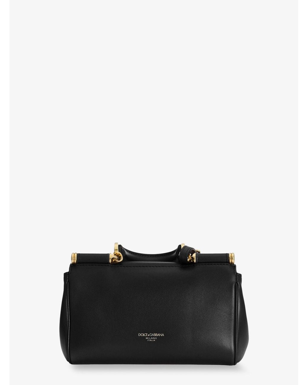 Dolce & Gabbana Black Dolce & Gabbana My Sicily Mini Leather Handbag