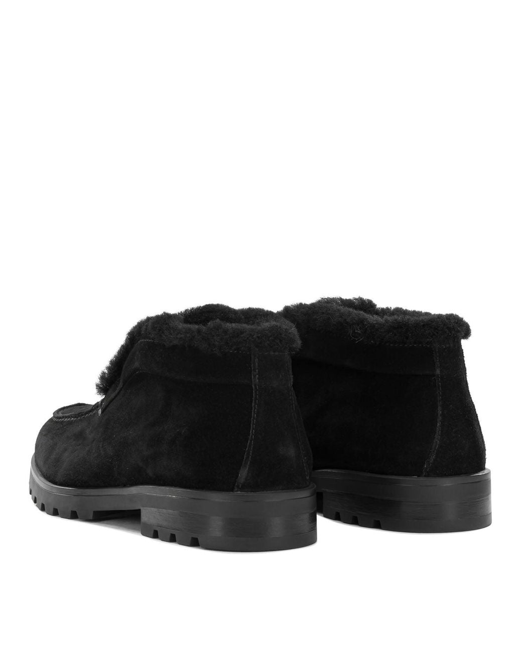 Santoni Black Desert Loafers