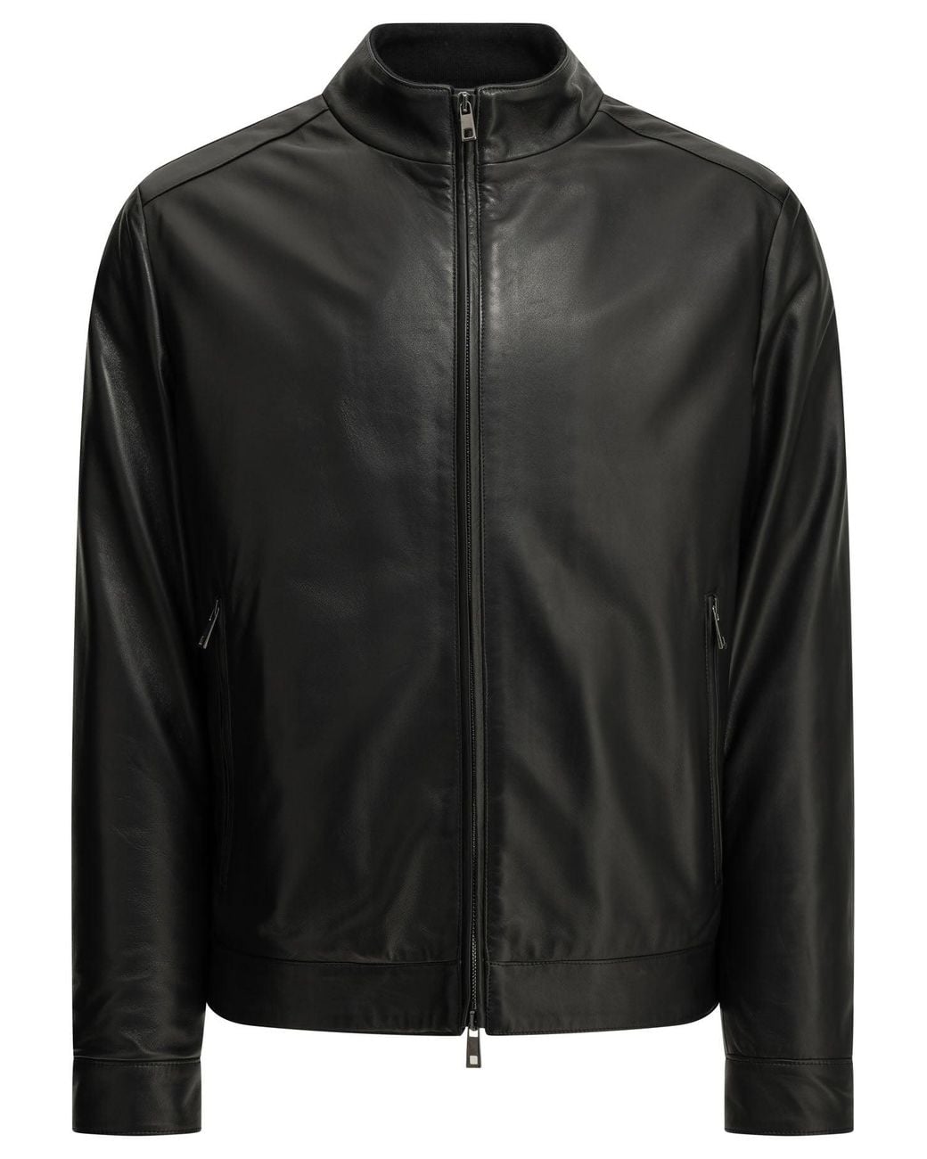 Altum Black Padded Leather Jacket