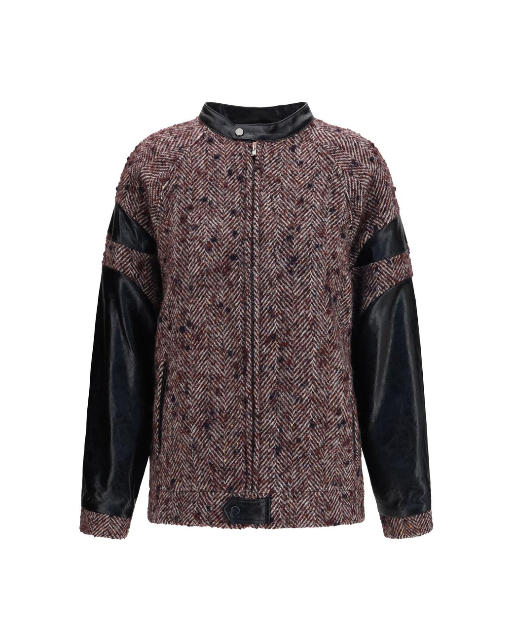 Kristina Ti Brown Virgin Wool Blend Jacket Bordeaux