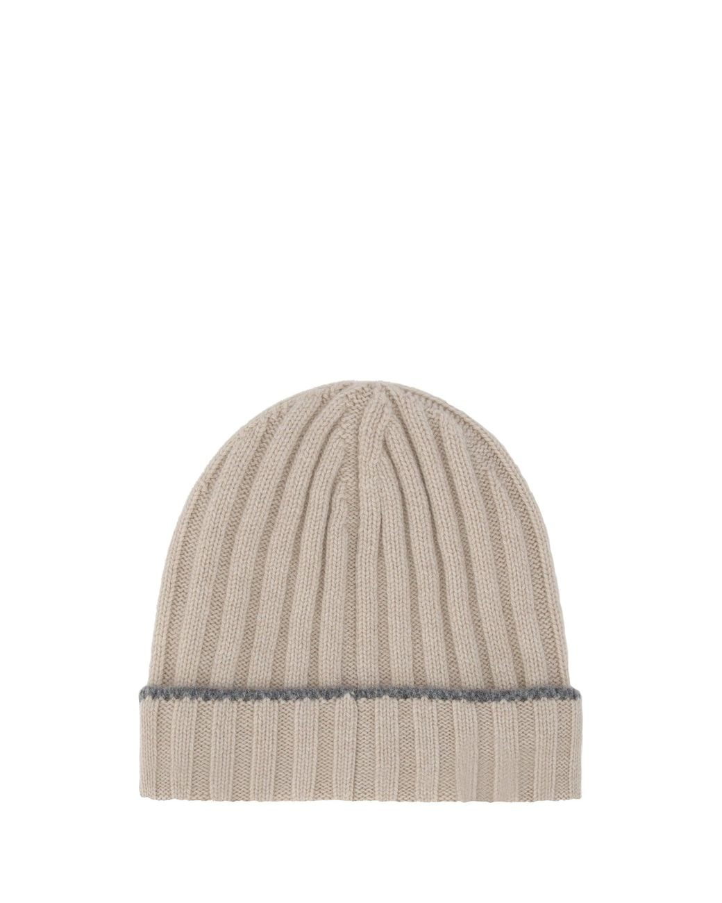 Brunello Cucinelli Natural Beanie Hat for men