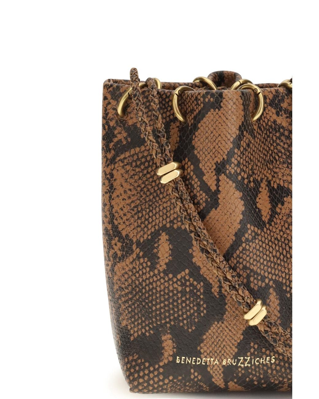 Benedetta Bruzziches Brown Doudou Petite Bucket Bag