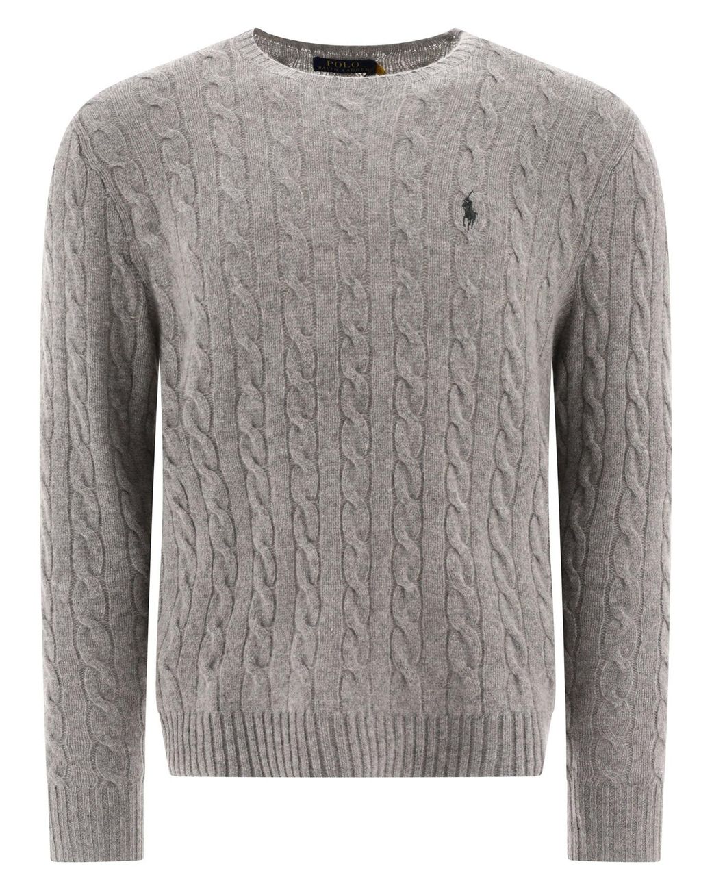Polo Ralph Lauren Gray "pony" Cable-knit Sweater for men