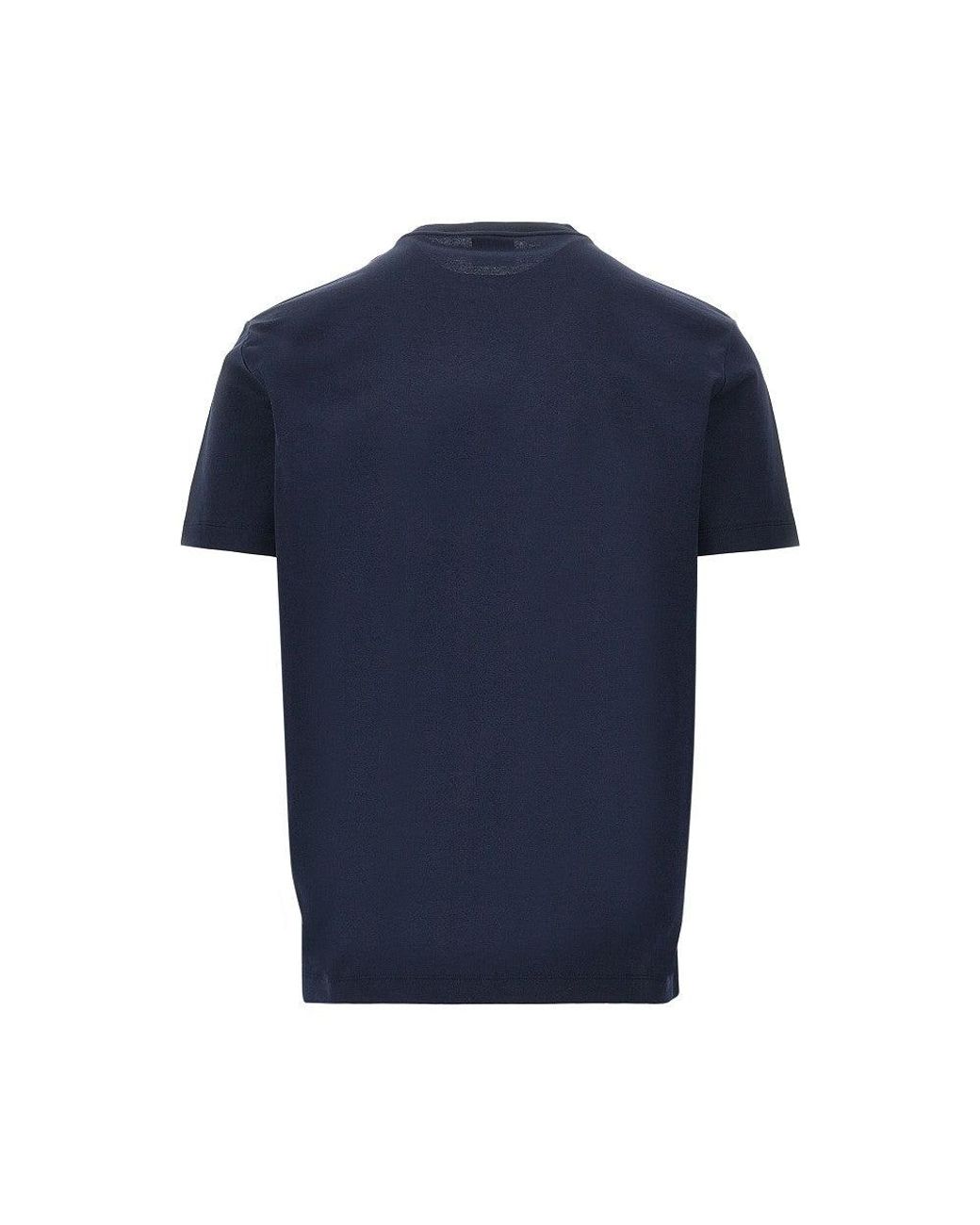 EA7 Blue Lux Identity Cotton T-Shirt for men