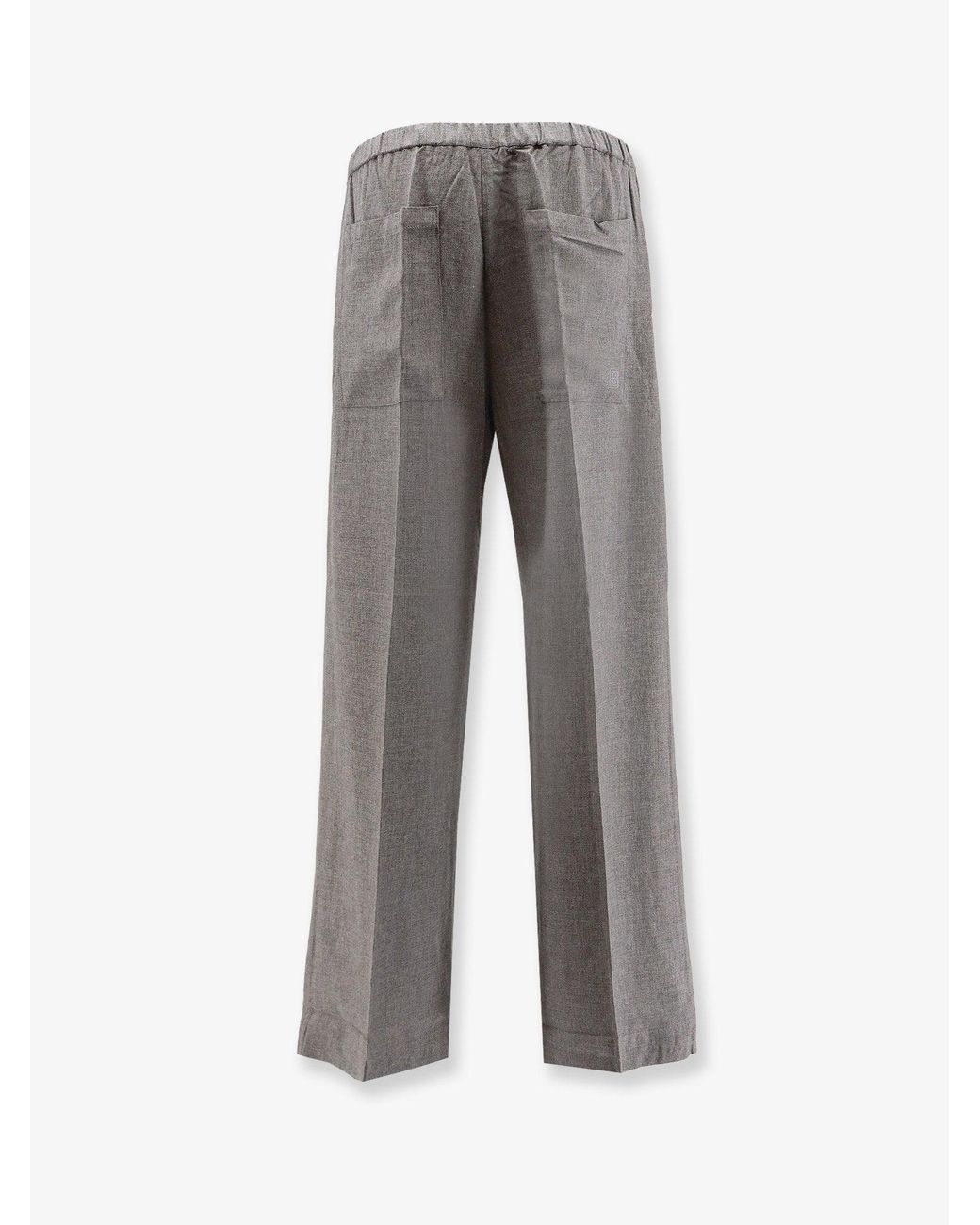 Totême Gray Viscose Trousers