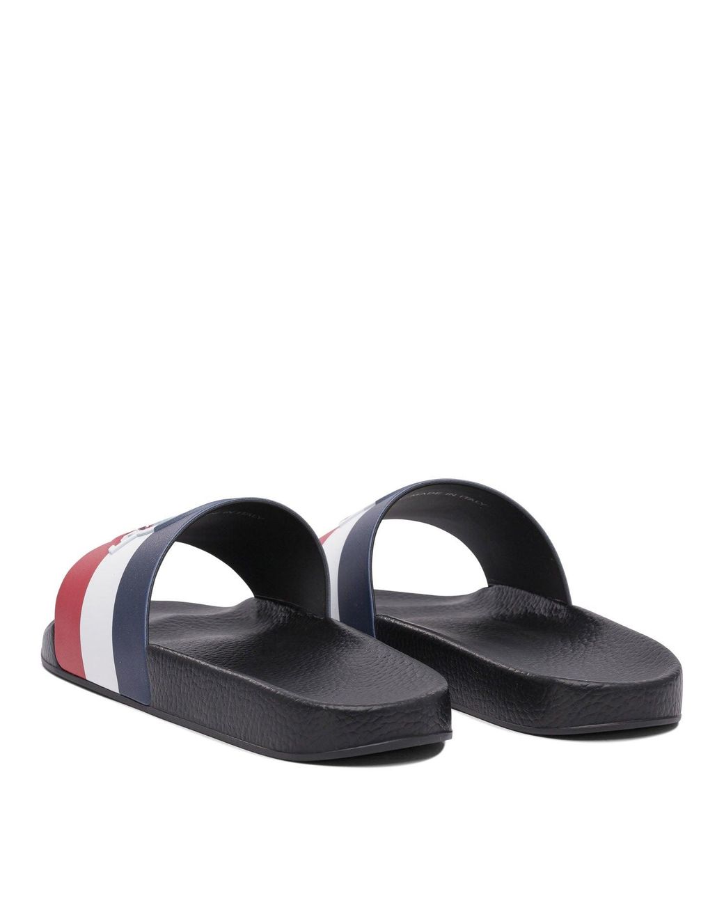 Moncler White "Basile" Slides for men