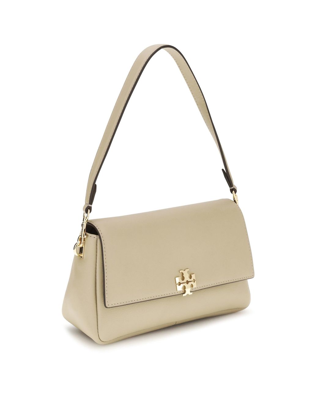 Tory Burch White Small Charlie Shoulder Bag Soft Cement