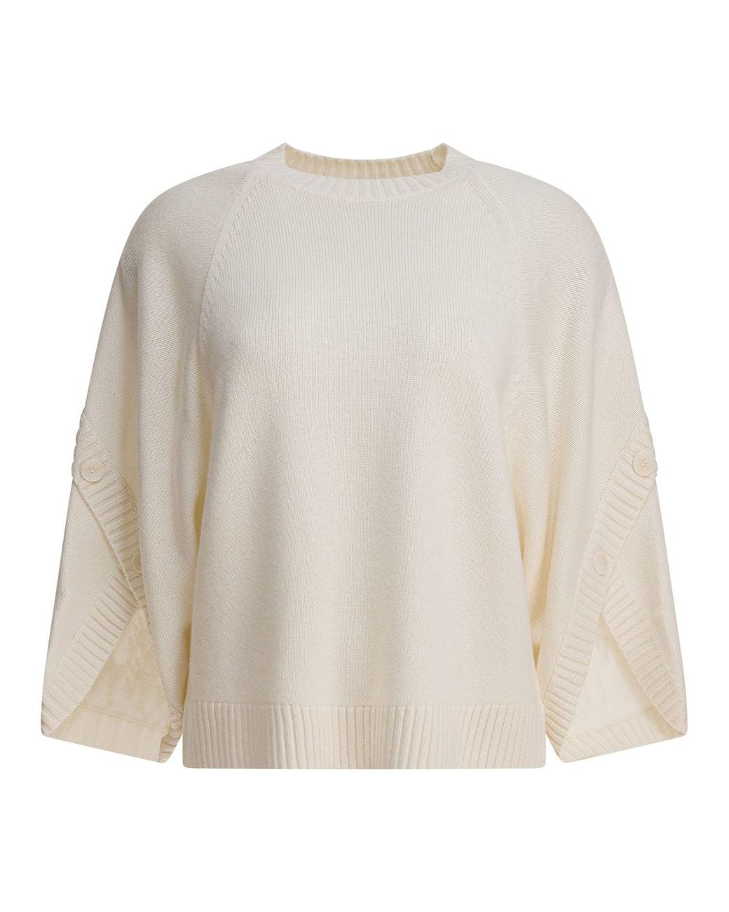 Max Mara Natural Wool And Cashmere Over Sweater
