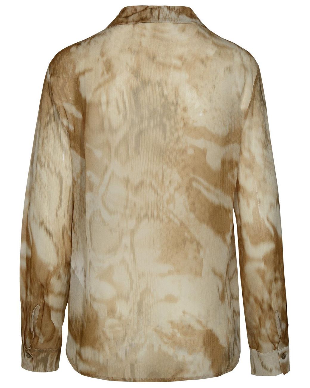 Blumarine Natural Two-Tone Viscose Shirt