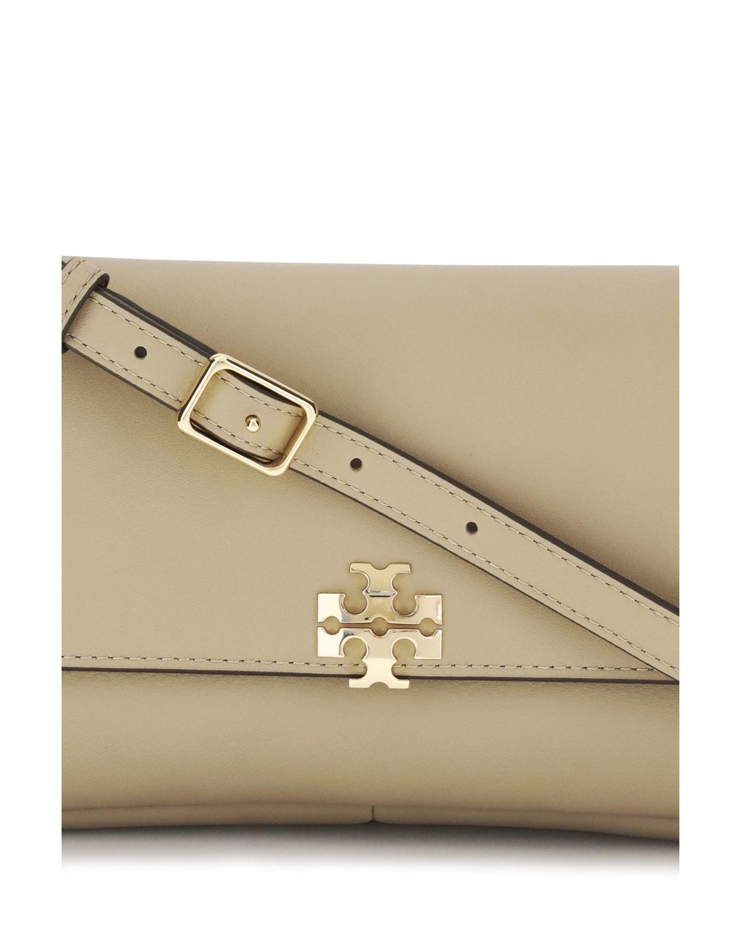 Tory Burch White Small Charlie Shoulder Bag Soft Cement