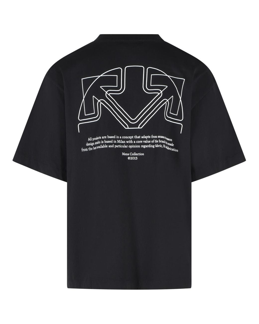 Off-White c/o Virgil Abloh Black Relaxed-Fit Cotton T-Shirt With Graphic Back Print for men