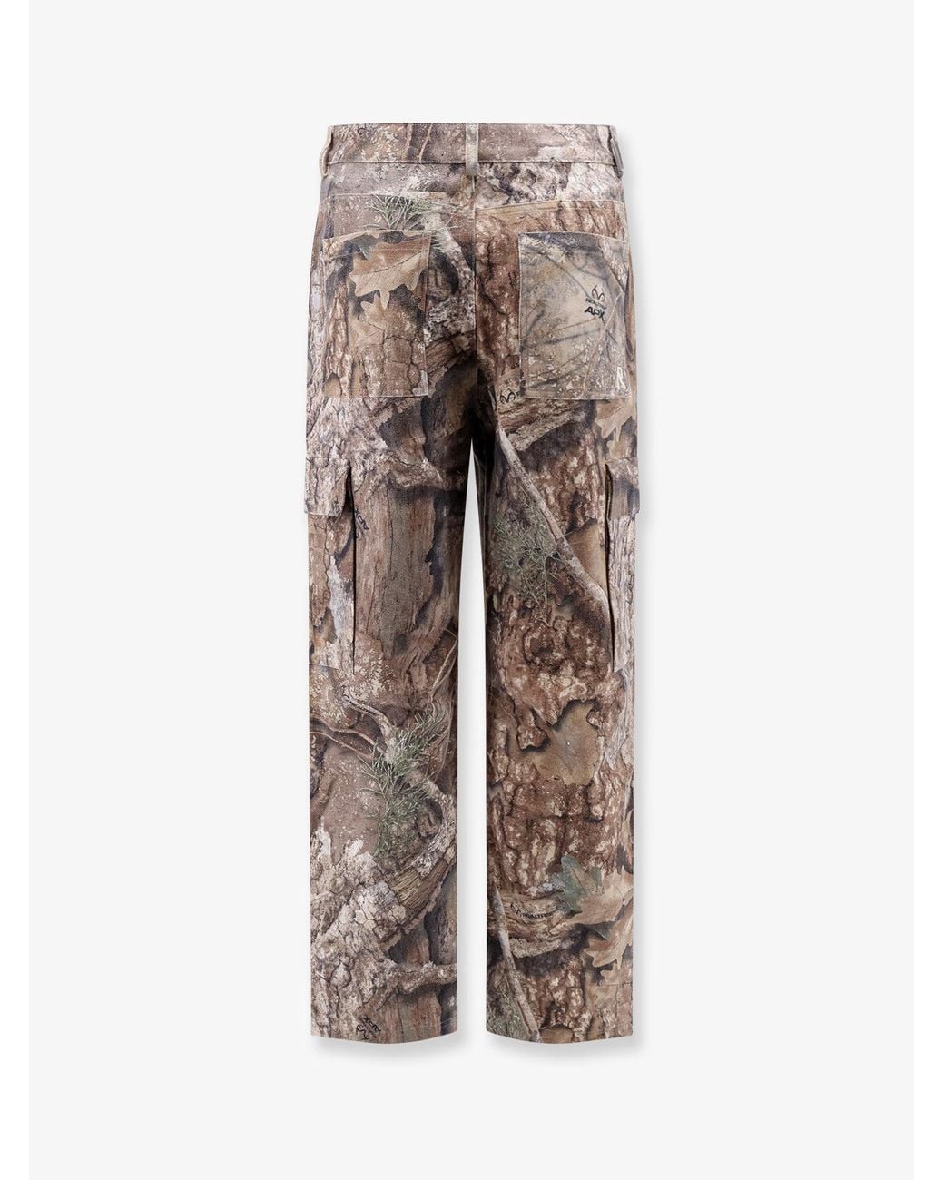 Represent Gray Cargo Trousers With Real Tree Camouflage Print for men