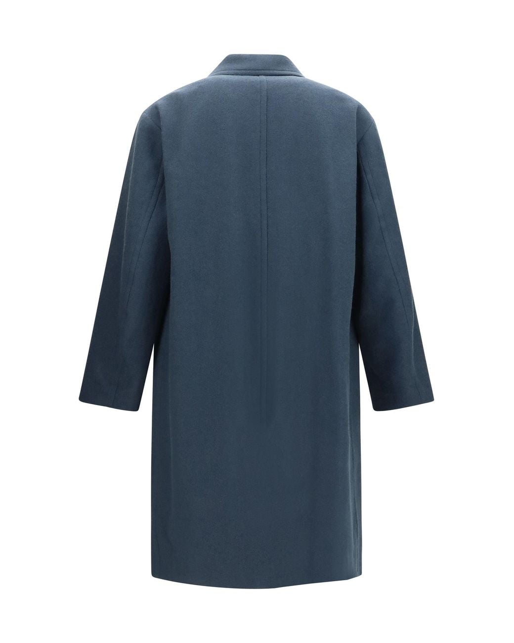 Dries Van Noten Blue Long Single-Breasted Coat Bottle for men