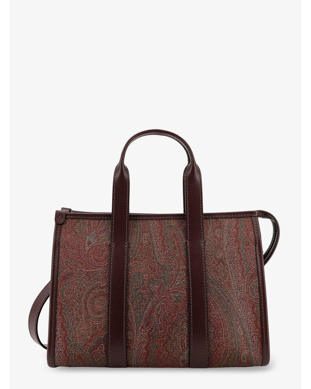 Etro Brown Arnica S Paisley Fabric Handbag