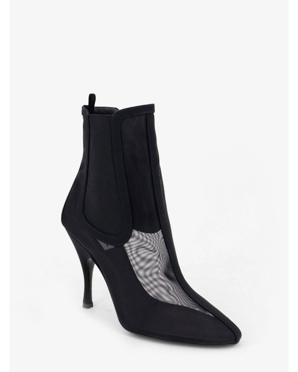 Alaïa Black Mesh Chelsea Boots