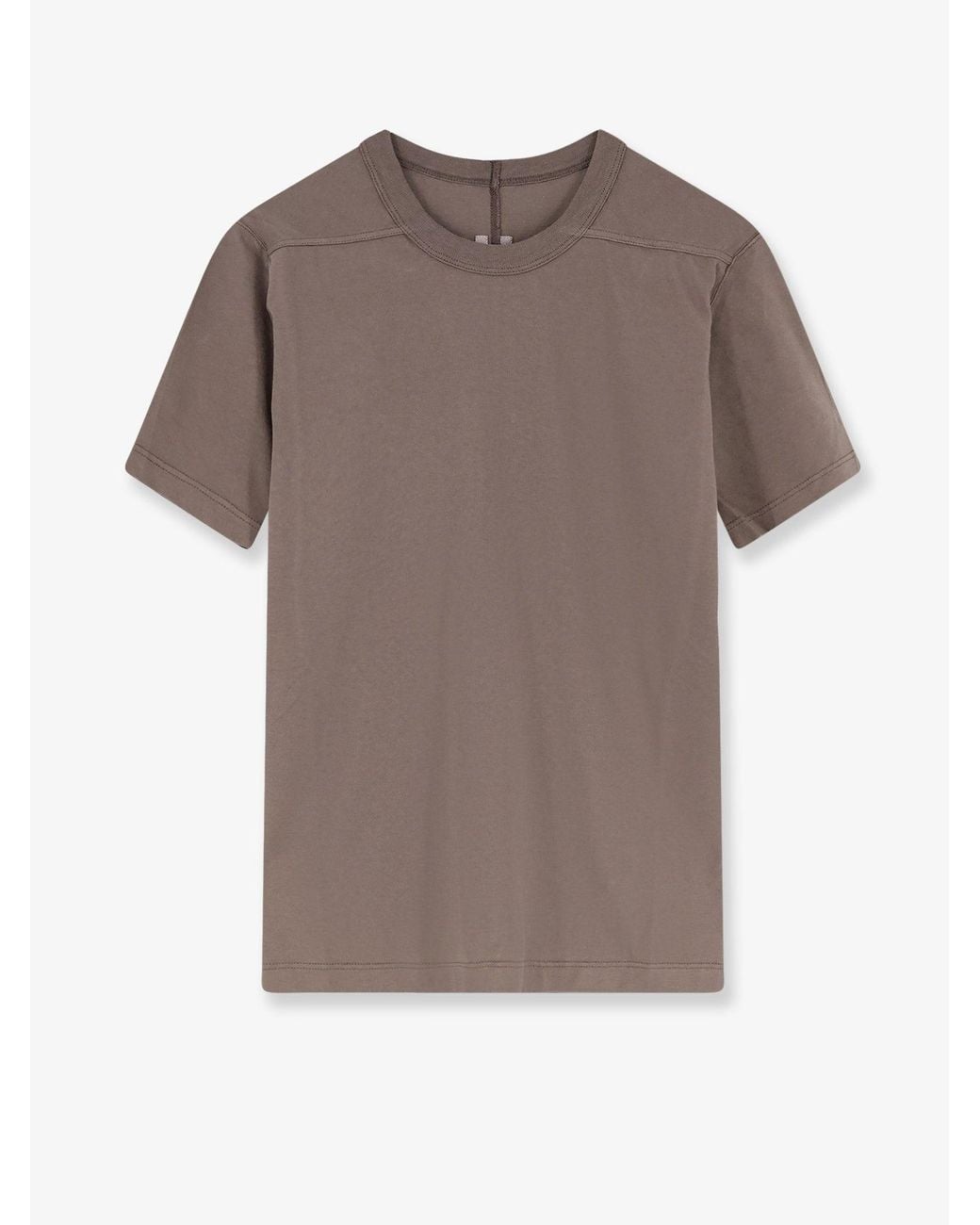Rick Owens Brown Cotton T-Shirt for men