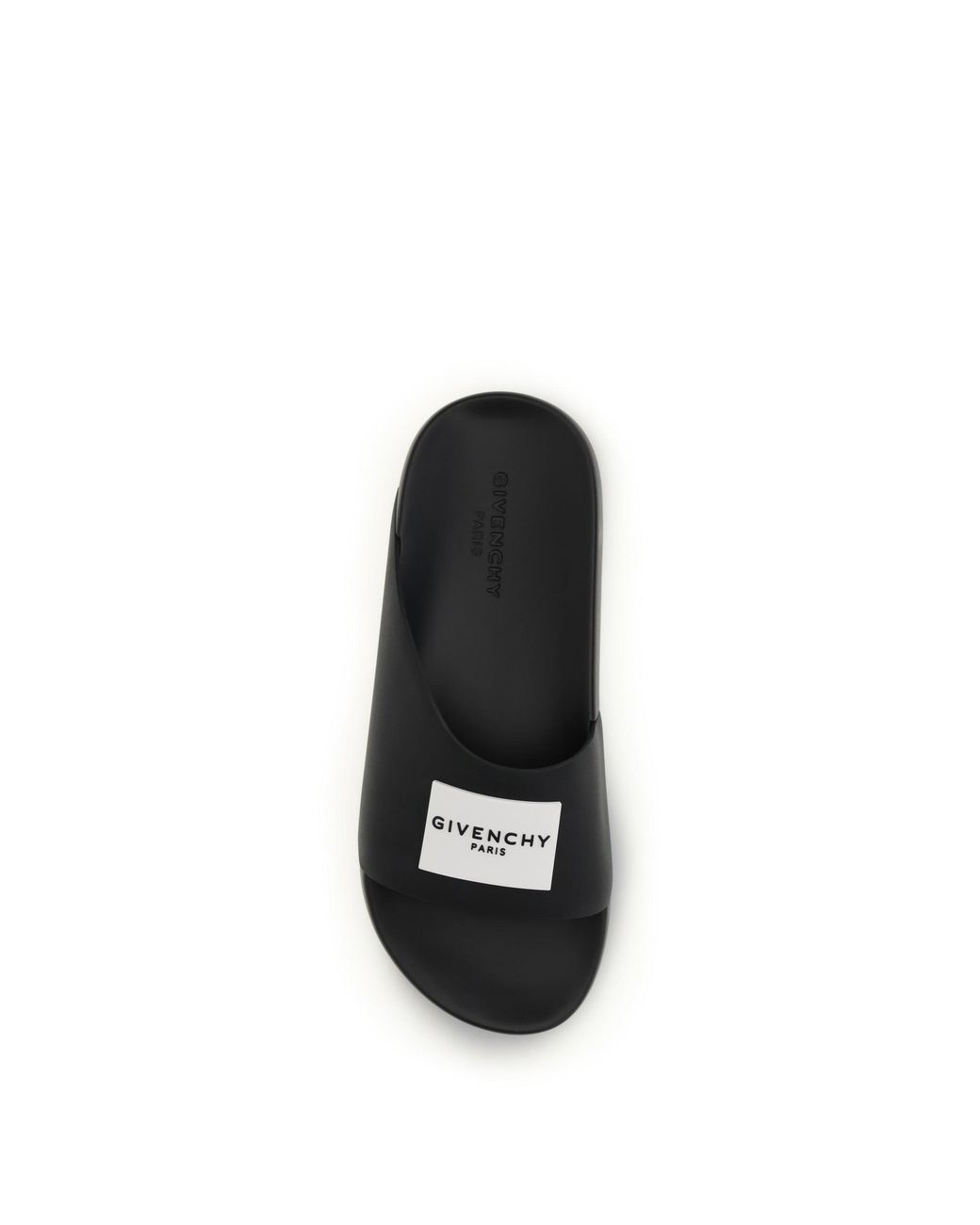 Givenchy White Rubber Logo Slippers