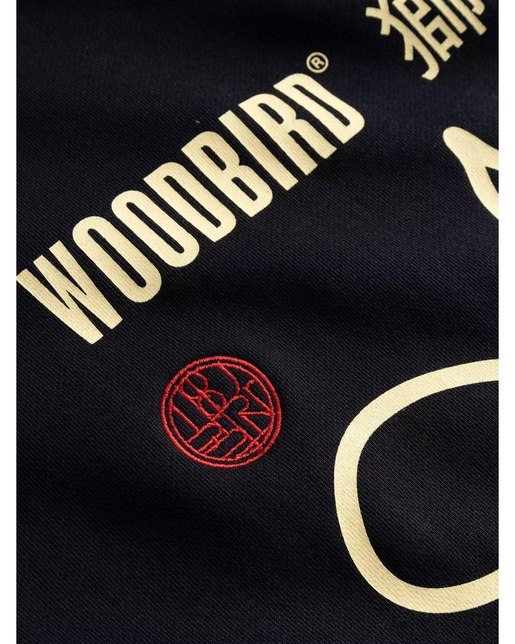 Woodbird Black Wbcane Lion Cotton Jersey for men