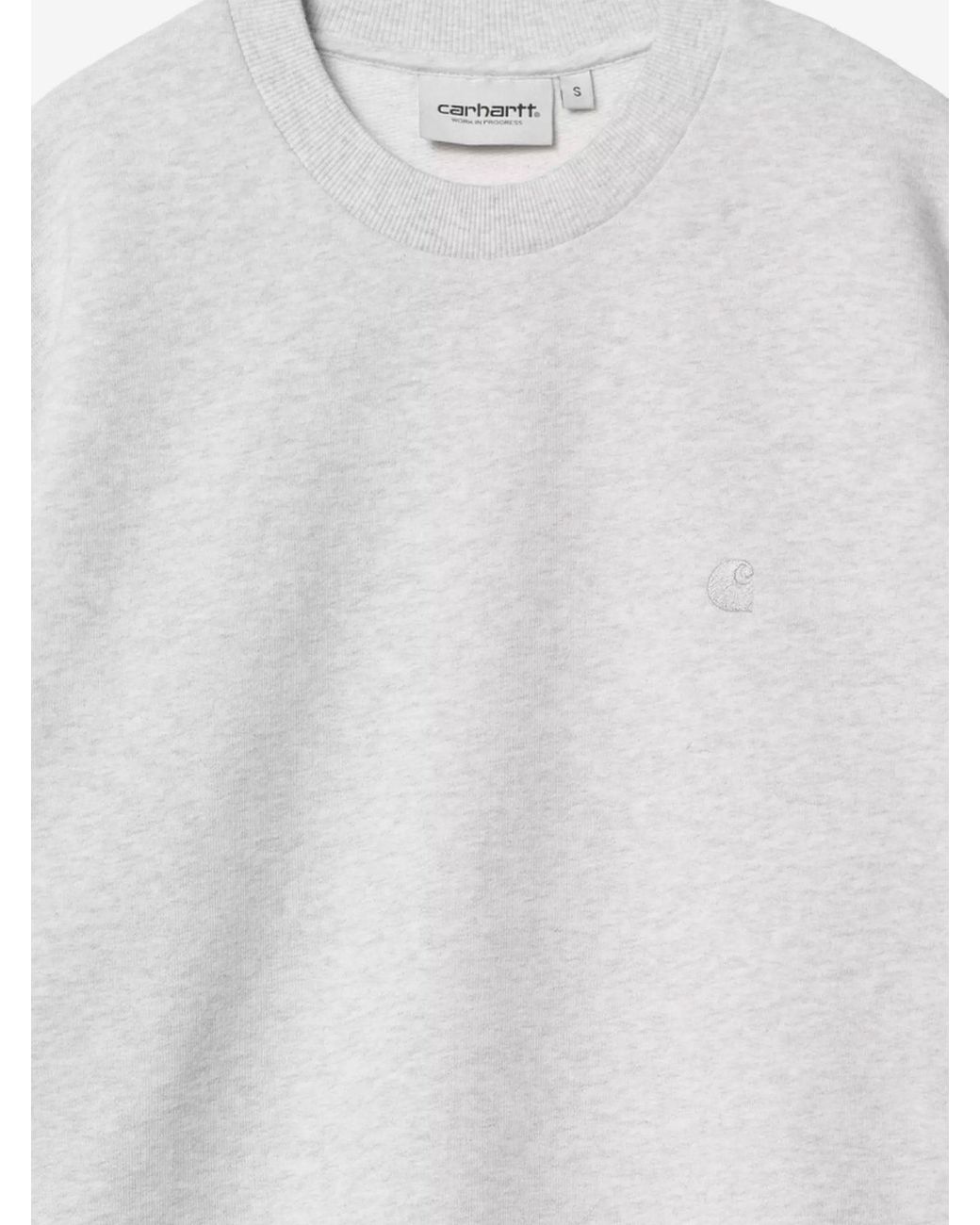 Carhartt White Casey Cotton Sweatshirt