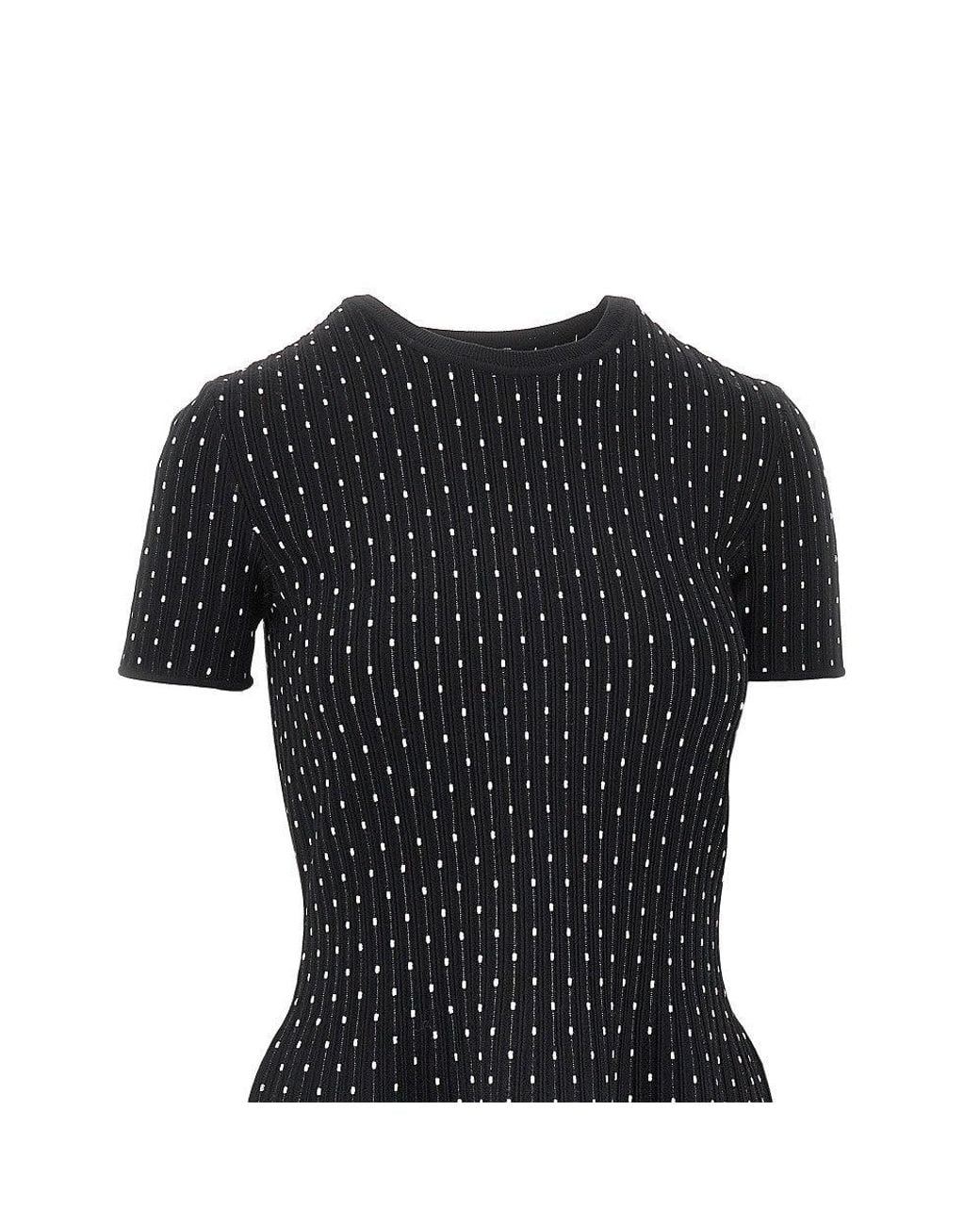 Emporio Armani Black Ottoman Knitted Mini Dress