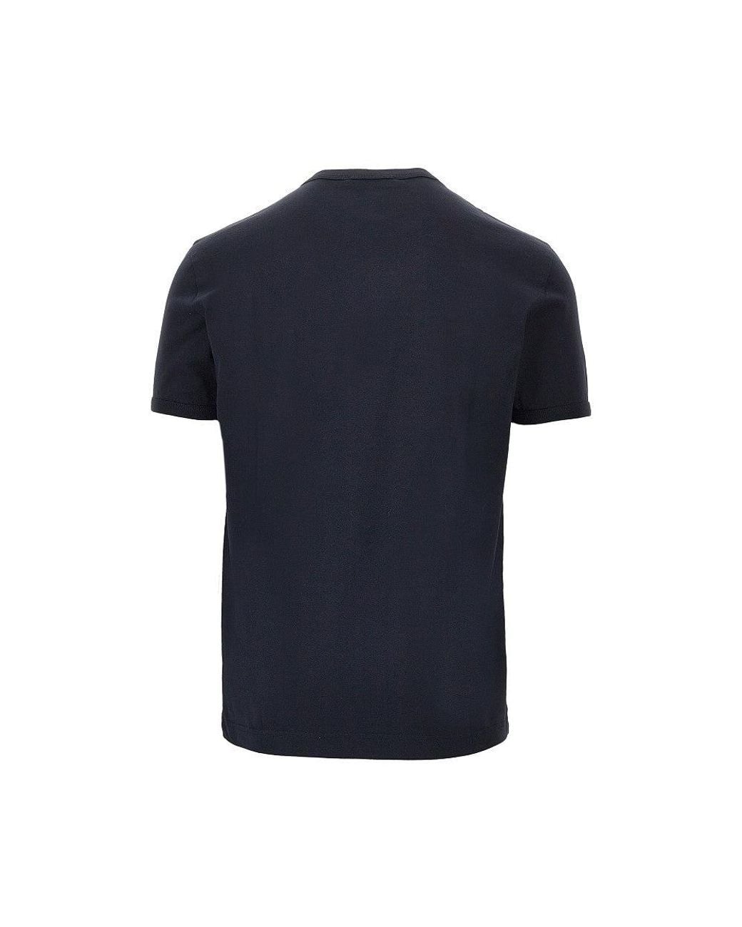 Dolce & Gabbana Blue Dolce&Gabbana Logo Plate T-Shirt for men