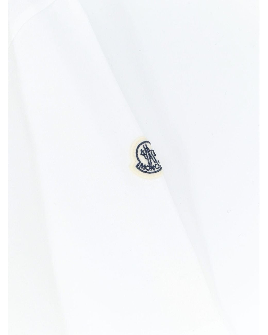 Moncler White Cotton T-Shirt With Print for men