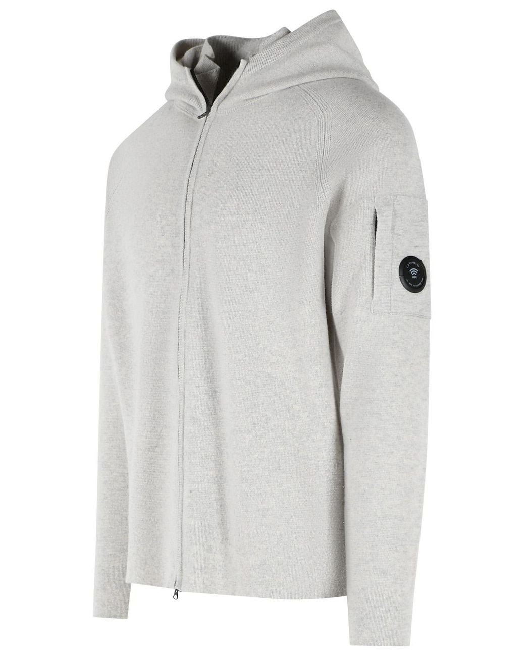 C P Company Gray Wool Blend Sweater for men