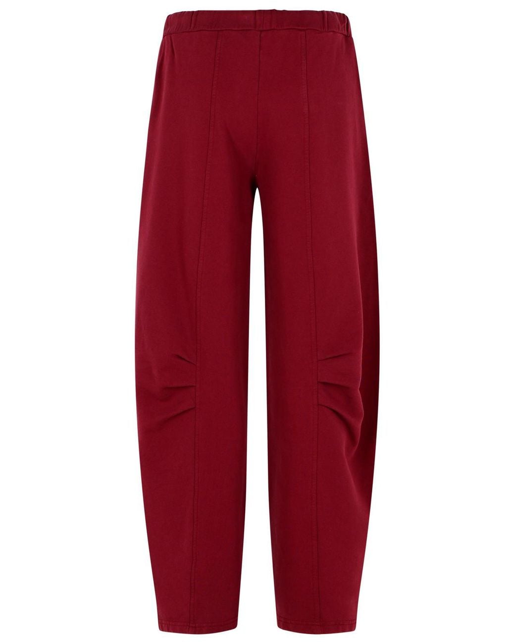 ROTATE BIRGER CHRISTENSEN Red Burgundy Cotton Pants