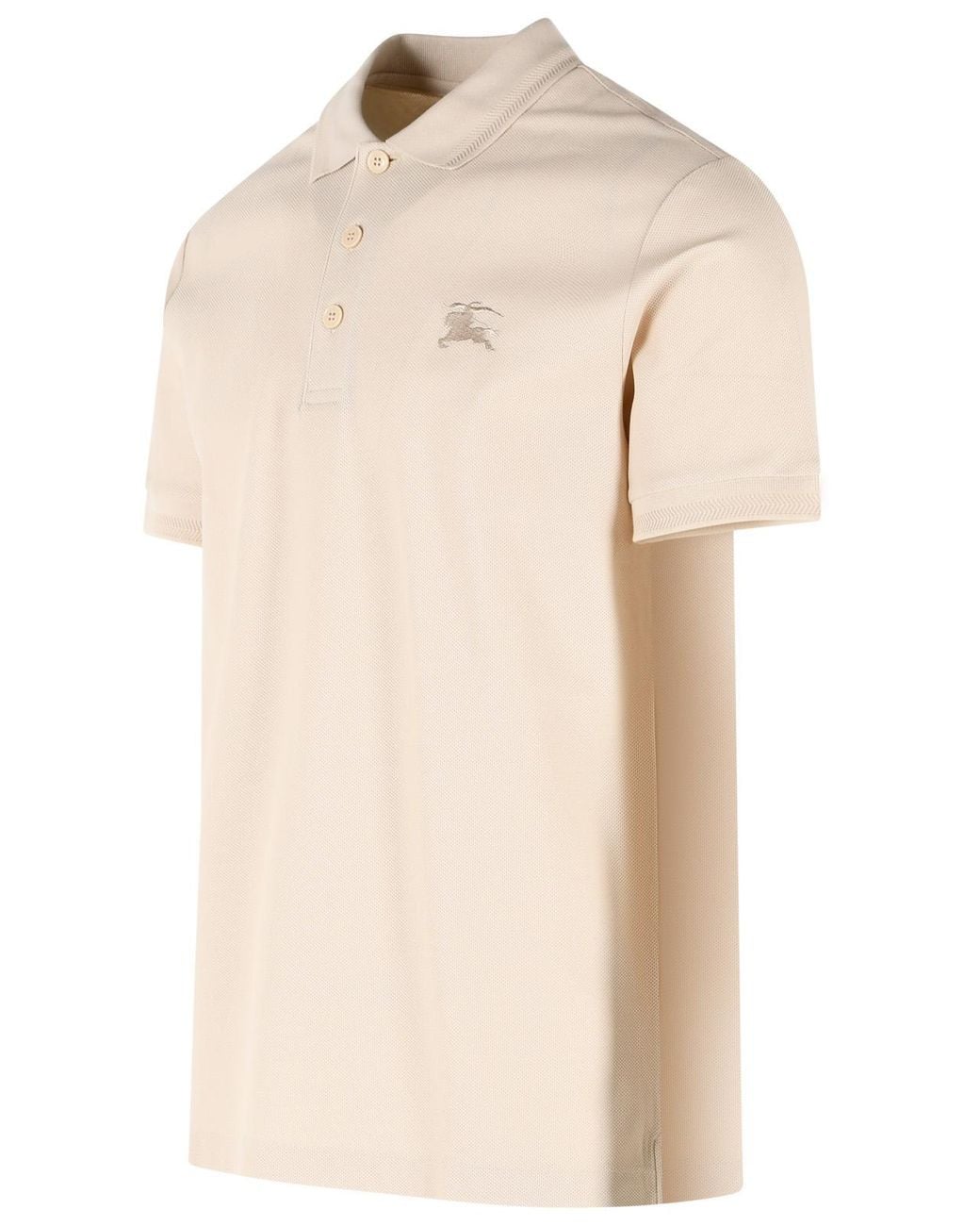 Burberry Natural 'Eddie Ekd' Cotton Polo Shirt for men