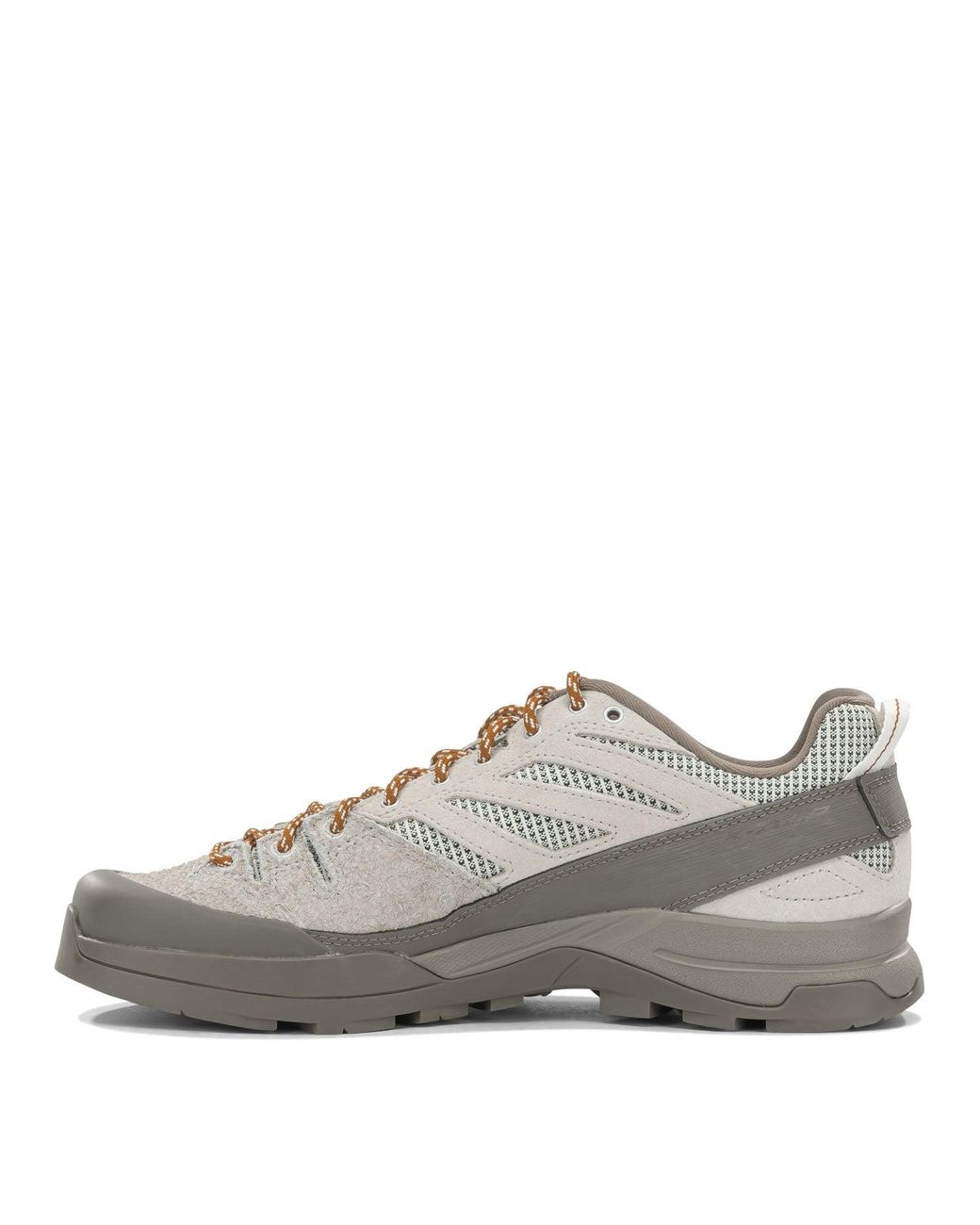 Salomon Gray X-Alp Woven Suede Fabric Rubber Sneakers for men