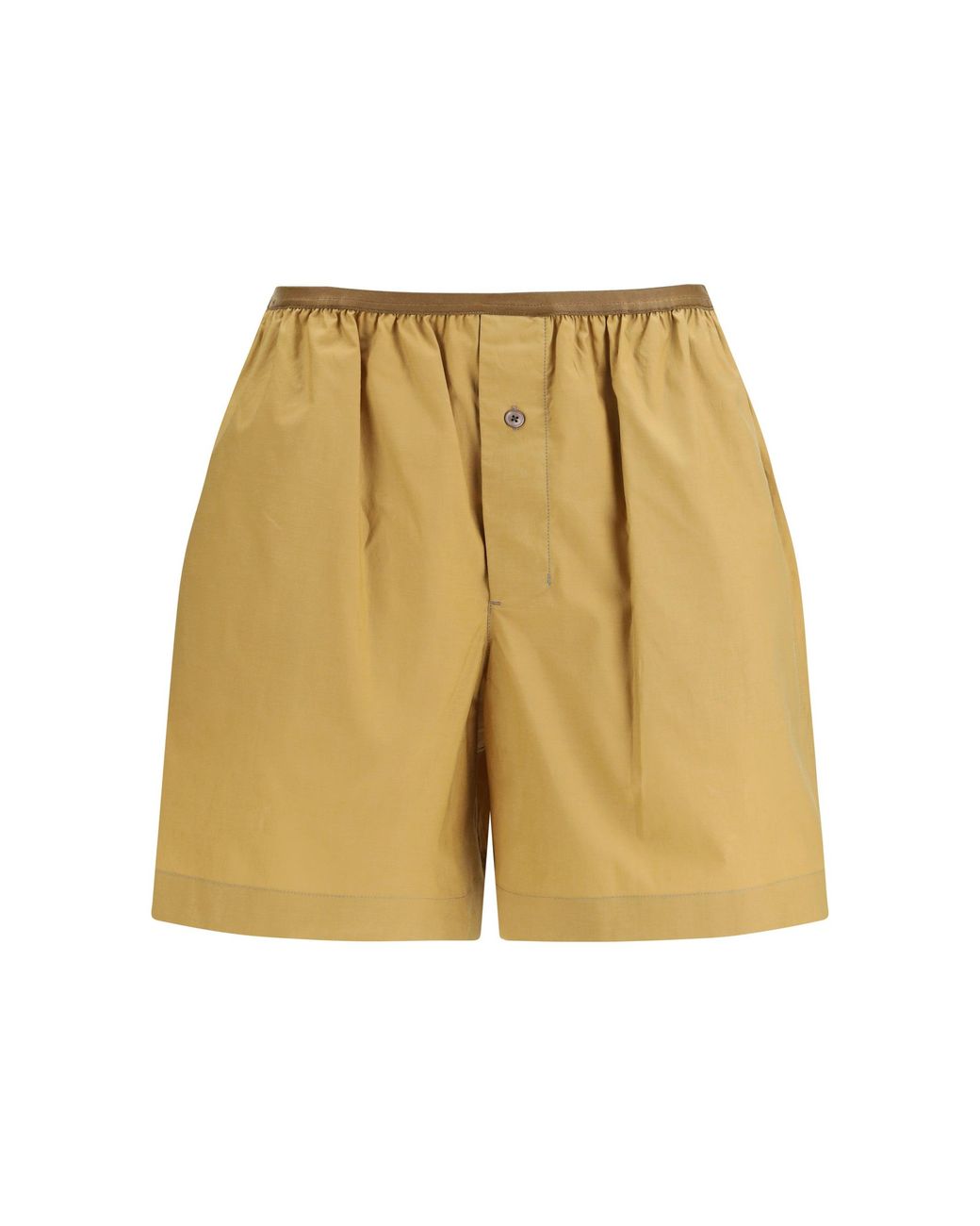Lemaire White Buttoned Elasticated Shorts