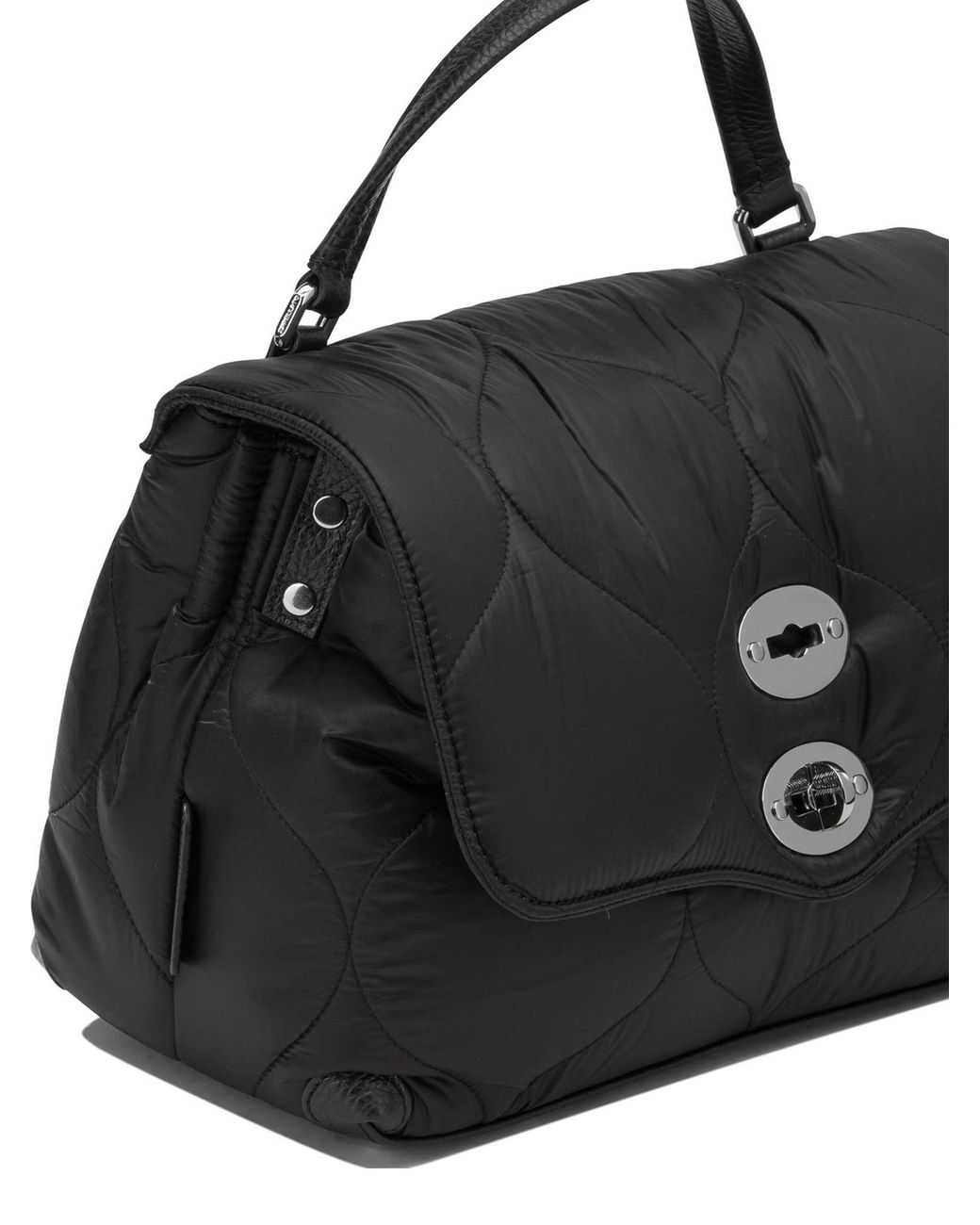 Zanellato Black "Postina Lunaria" Medium Handbag