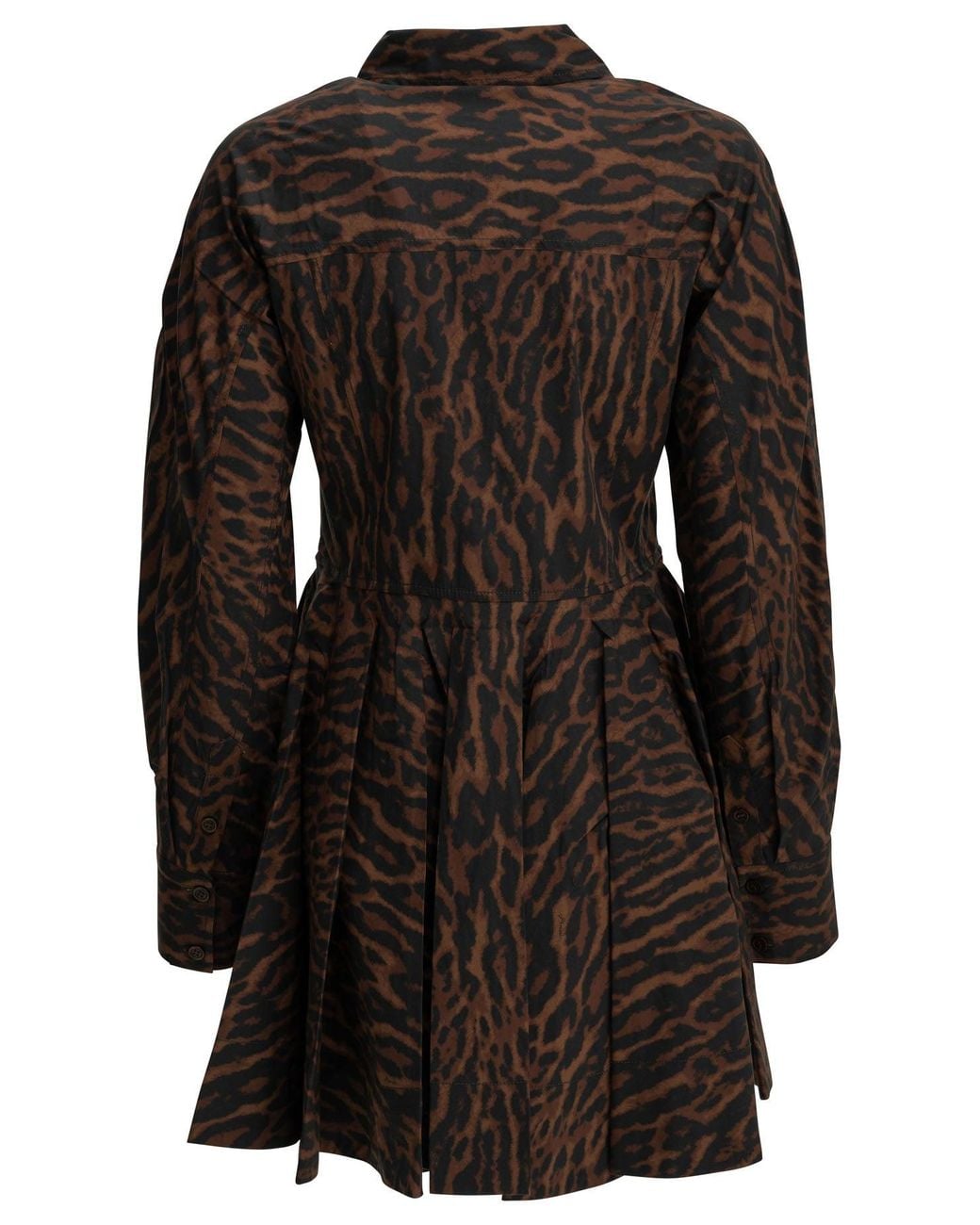 Ganni Black Leopard Short Dress