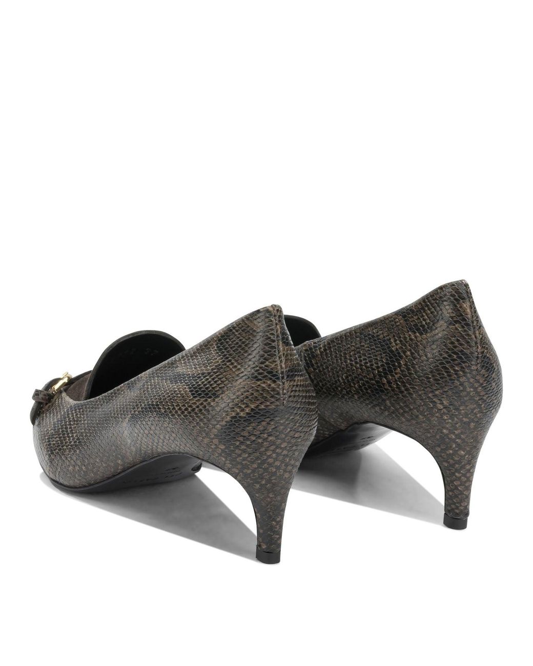 Roberto Del Carlo Gray Leather Pumps