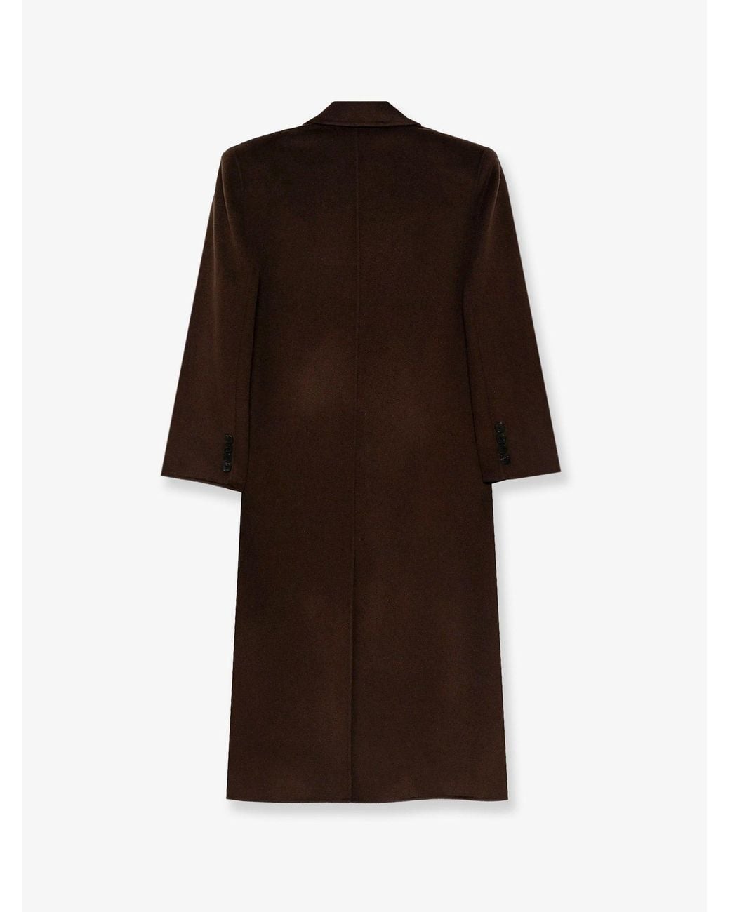 Frankie Shop Brown Gaia Wool Blend Coat Dark
