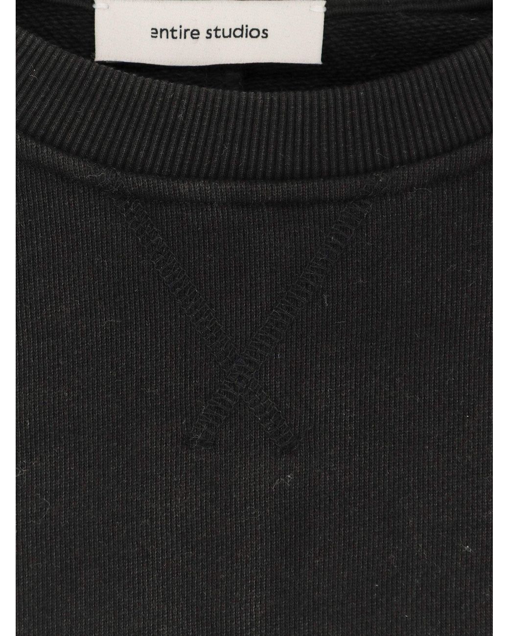 Entire studios Black Pod Crew Cotton Sweatshirt