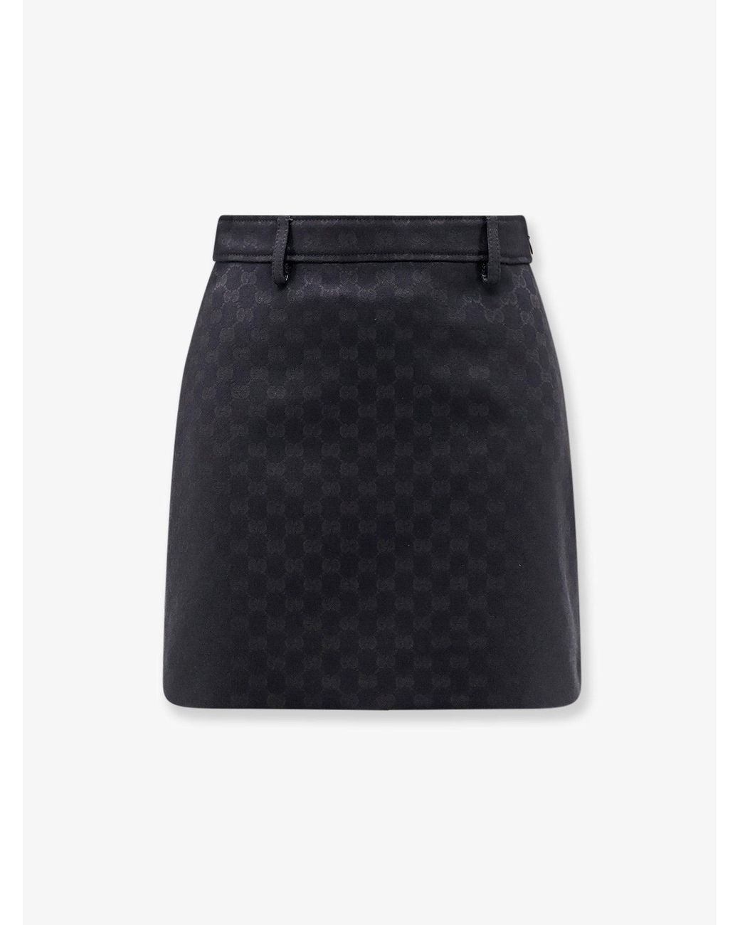Gucci Blue Primavera Gg Cotton Blend Mini Skirt