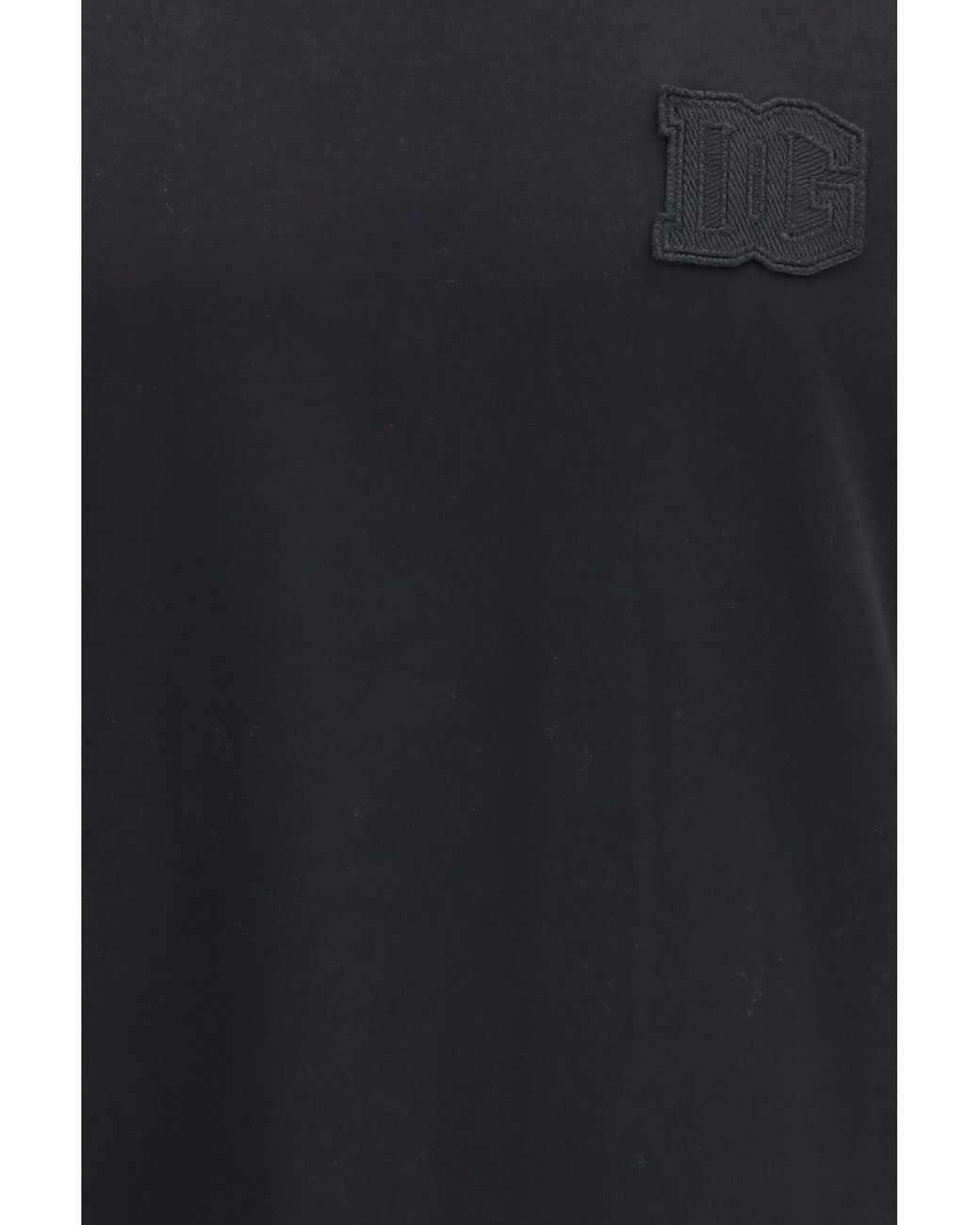 Dolce & Gabbana Black Dolce & Gabbana Cotton T-Shirt With Patch for men